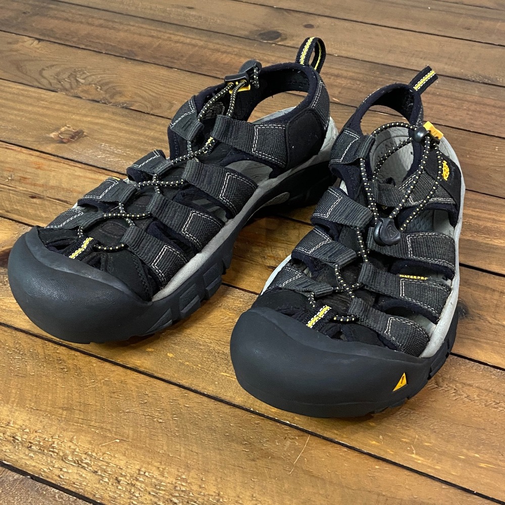 Keen Newport H2 Mens Black Yellow Waterproof Hiking Sandals 1001907 Size 11